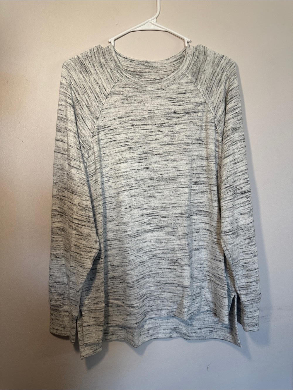 Light Gray Marled Oversized Sweater